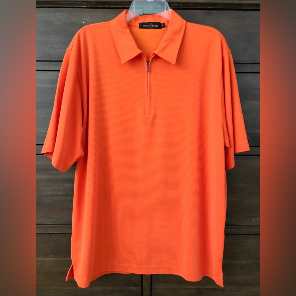 Bugatchi Uomo Quarter-Zip Polo Size Large